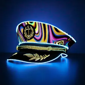 Trippy Neon Captain Light Up Hat