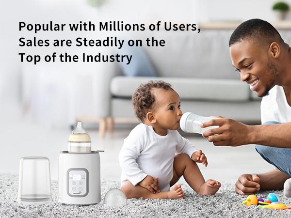 Grownsy 8-in-1 Baby Bottle Warmer with Timer, Fast Milk Warmer for Breastmilk or Formula, Accurate Temp Control, Fits All Bottles