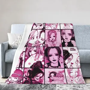Soft Funny Throw Blanket Nana Anime Throw Blankets Plush Travel Blankets Bedroom Living Room Sofa Office Father's Day Thanksgiving Valentine's Day holiday gifts for family and children