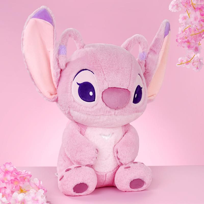 Disney Angel Soft Plush Toy Stitch & Angel Plush Dolls for Kids Adults Fans,23.62"Large-Size, Cuddly Character with Fuzzy Texture and Embroidered Details, Flexible Floppy Ears, Disney Plushy Suitable for All Ages, Cuddly Collectibles,Holiday Gift(1pc)