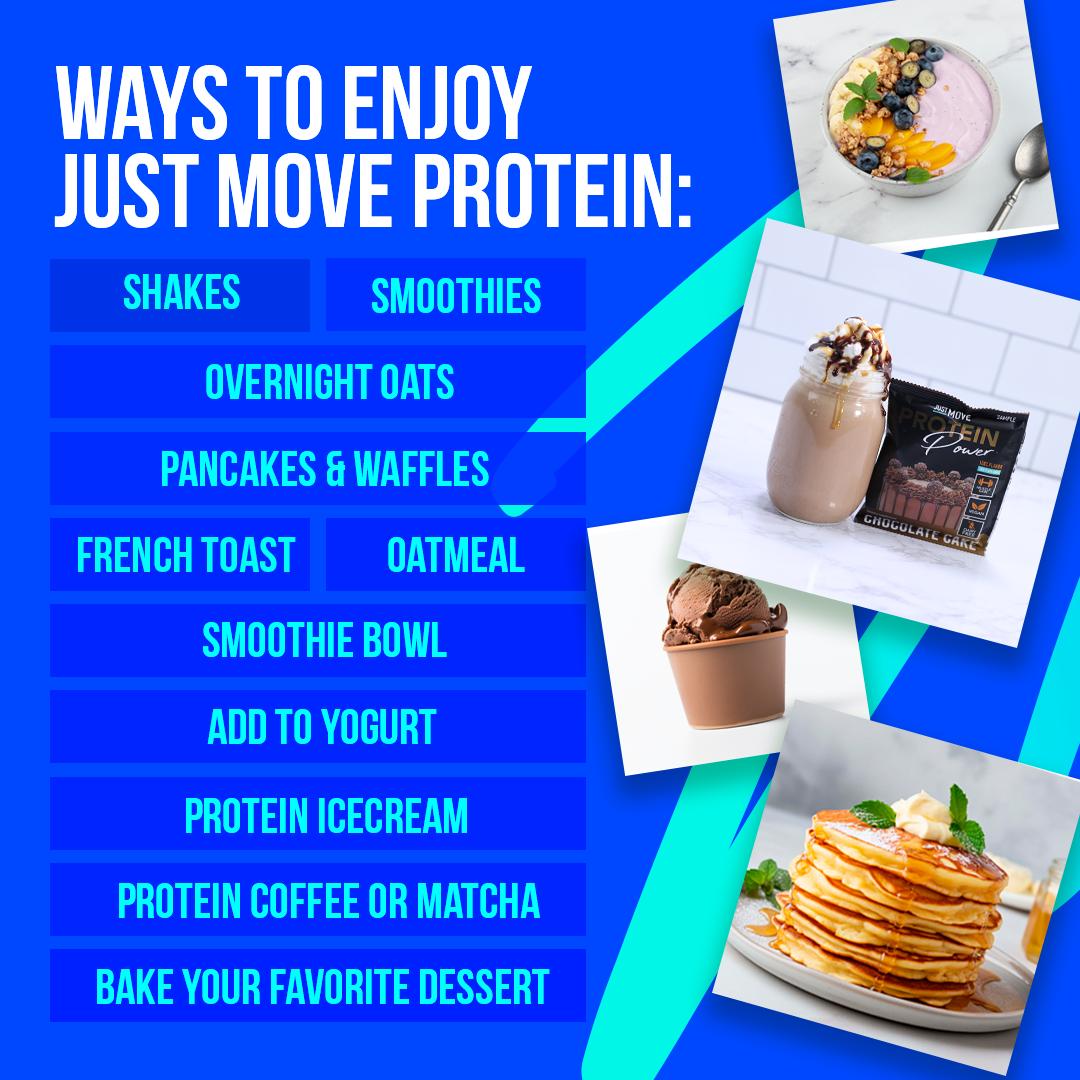 Just Move Protein Sample 7 Pack - Vegan (Plant Based) Organic, Dairy Free, Soy Free, Gluten Free, Keto, Peanut Free, 20g -22g Protein, Low Carb, Non GMO supplements fitness dietary supplement post-workout recovery Edible Flavor Healthy Multi Flavors