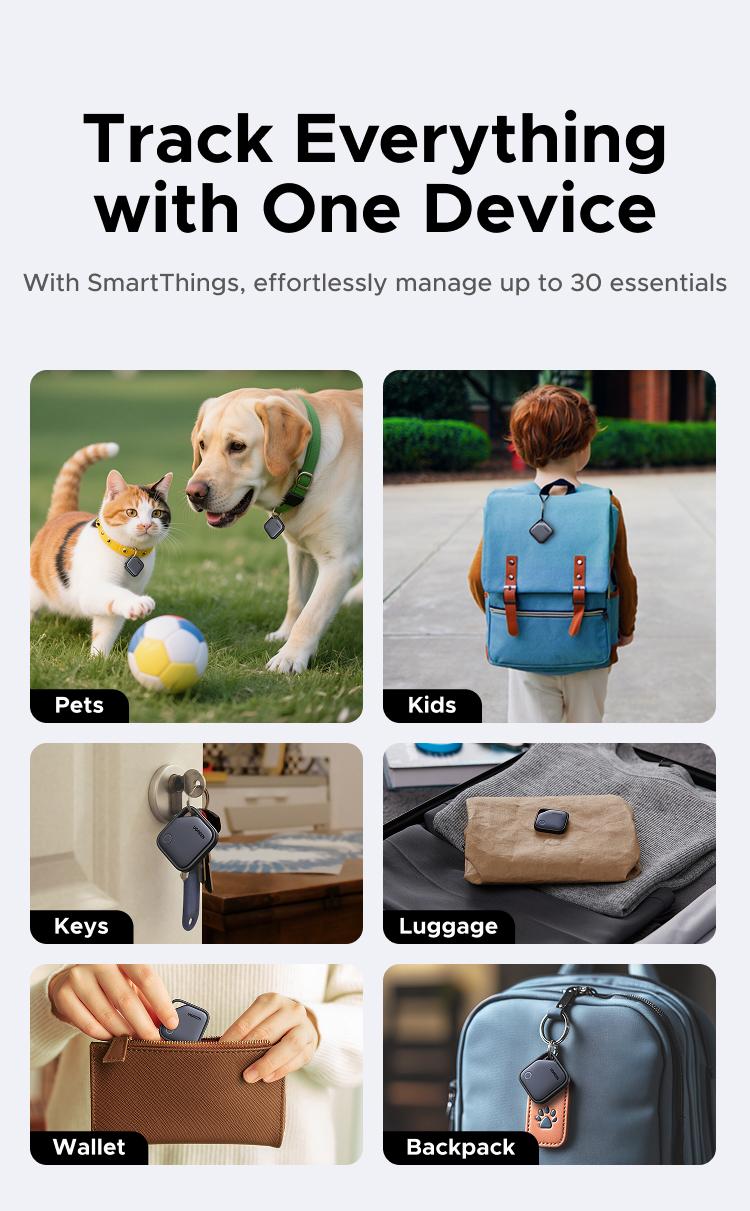 UGREEN FineTrack S 2-Pack Bluetooth Tracker Tags Work with Samsung SmartThings APP (Samsung Only), 550-Days Replaceable Battery Item Finder Smart Tag for Key Luggage Passport，TikTokShopBlackFriday ,TikTokShopHolidayHaul