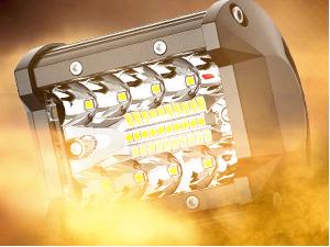 Nilight LED Light Bar 2PCS 60W 4 Inch Flood Spot Combo LED Work Light Pods Triple Row Work Driving Lamp with 12 ft Wiring Harness kit - 2 Leads