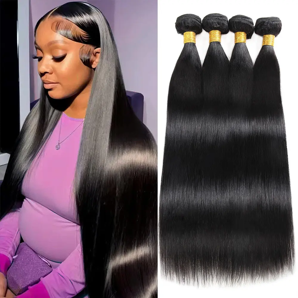 Ishow Bone Straight Hair Bundles/Body Wave Human Hair Bundles P4 27 Highlight Hair Bundles 30Inch Quick Weave Extensions 4*4/2*6Lace Closure With Human Hair 95-100G/Bundle #SummerWins #DealsForYouDays