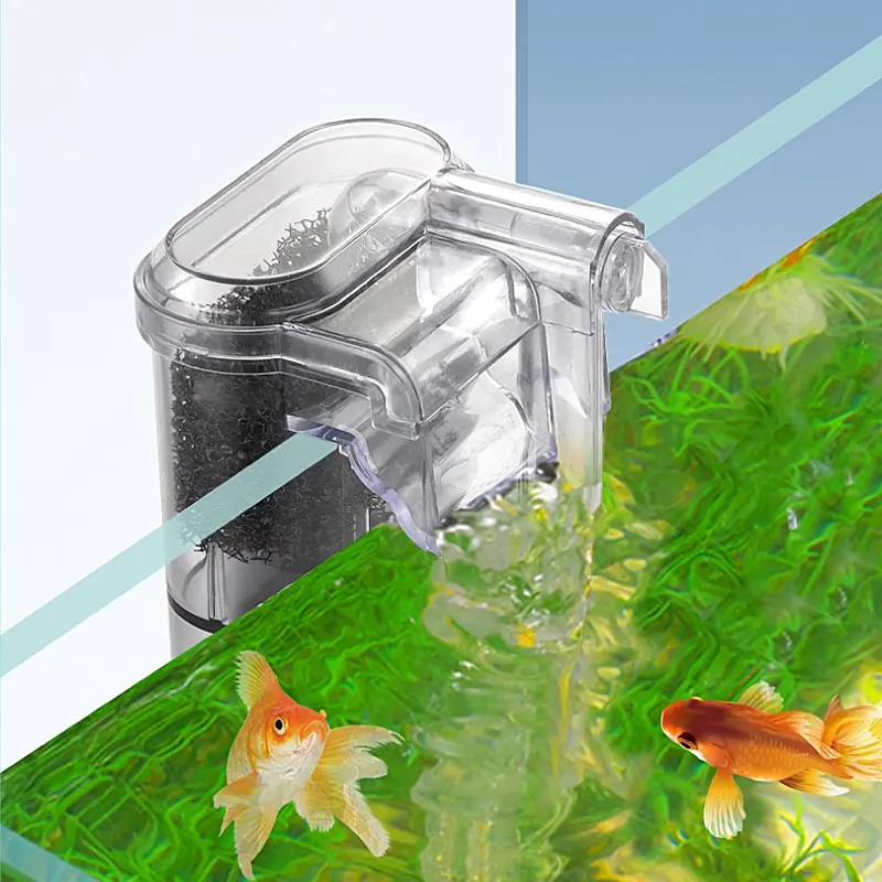 1PC Wall-hanging Filter For Fish Tanks USB plug Mini Aquarium Filter Pump 250H/L Suitable For Fish Tanks Below 30cm,2.5W DC 5V Water Circulation Pump Submersible Pump Water Pumps Aquarium Accessories Aquarium Supplies