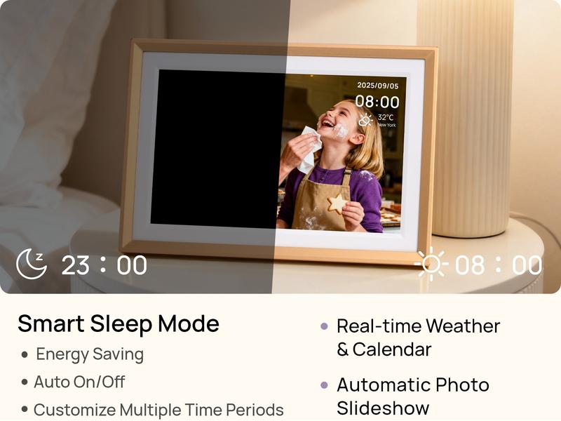 ARZOPA WiFi Digital Touch Screen Photo Frame Free Unlimited Cloud Storage Touchscreen 120s Video Frame PhotoFrame Digital Picture Frame Auto Rotate for Gift Idea