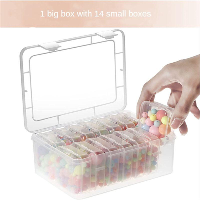 Small Storage Box with Lid Small Plastic Clear Box Plastic Storage Container Box Empty Mini Organiser for Small Items