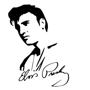 Elvis Presley Autograph Car Decal Sticker for Car, Truck, Smooth Surface