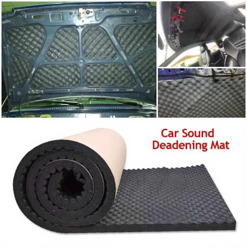 Soundproofing Deadening Self-Adhesive High-Density Foam Egg Crate Car Hood Floor Soundproof Acoustic Insulation Mat Car Interior Vehicle