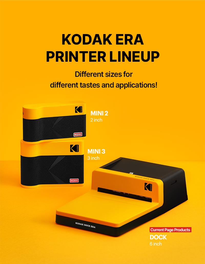 KODAK Dock ERA Plus 4PASS Instant Photo Printer (Printer + 50 Sheets) – 4x6” Prints, Easy Bluetooth Connection, High-Quality Output