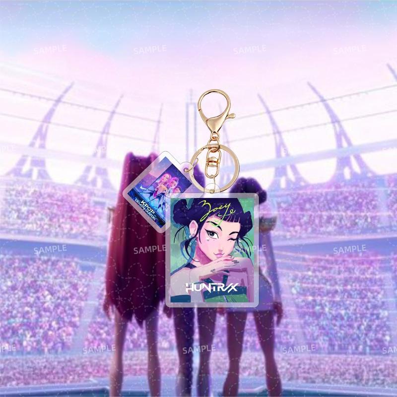 Cartoon Korean Pop Demon Hunters Tiger Huntrix Saja Boys Anime Pendant Keychains Holder Car Key Ring Mobile Phone Bag Hanging Cute Kawaii