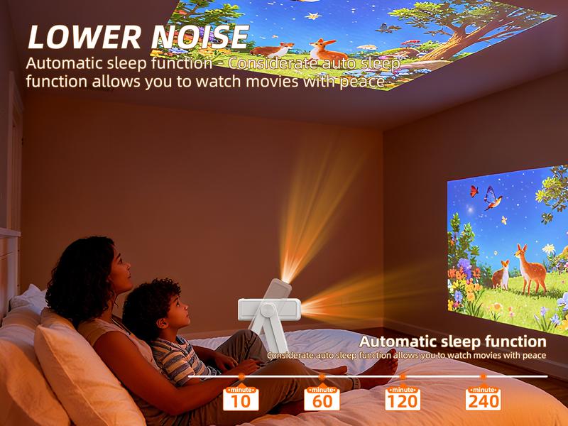 Touch Screen Portable Projector [Auto Focus/350 ANSI/Native 1080P/Support 4K] A5PRO Smart Movie Projector with Touchpad, Wifi 6, Bluetooth, 180° Stand, 300 ''Display, for Outdoor/Indoor/Gaming