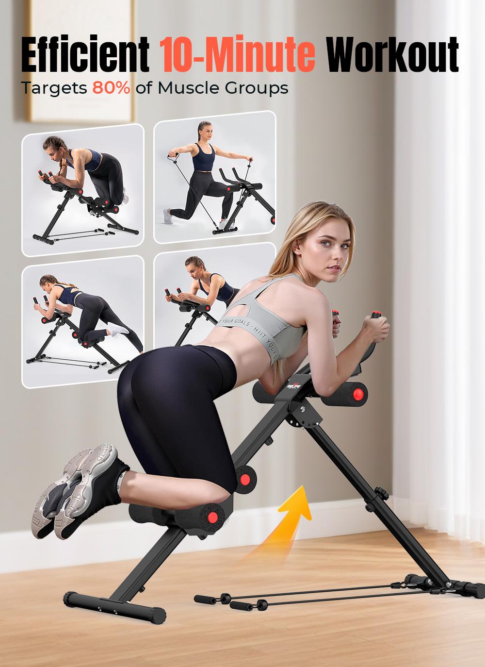 RELIFE REBUILD YOUR LIFE Adjustable Ab Trainer Machine Foldable Ab Workout Equipment for Home Gym, Core & Abs Exercise Machine, Arm Leg Glute Shaper RELIFE REBUILD YOUR LIFE Adjustable Ab Trainer Machine Foldable Ab Workout Equipment for Home Gym, Core & Abs Exercise Machine, Arm Leg Glute Shaper