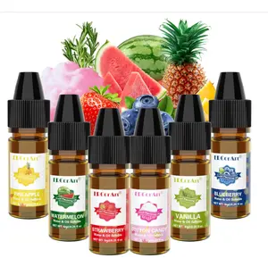 Food Flavoring Oil - Concentrated Candy Flavors, 6 Liquid Lip Gloss Flavoring Oil, Cotton Candy Pineapple Flavor Oil for Baking, Cooking, Drinks, Water & Oil Soluble - 0.25 Fl Oz