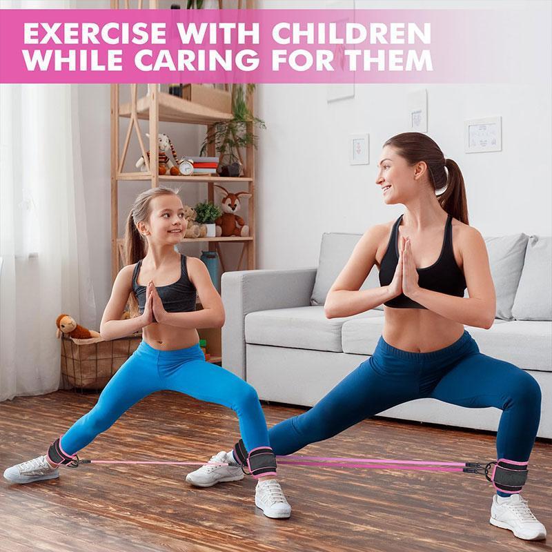 Ankle Resistance Bands, Ankle Bands for Working Out with Cuffs, Resistance Bands for Leg Butt Training Workout Equipment for Kickbacks Hip Gluteus Training Exercises, Ankle Strap with Exercise Bands，gym stuff BlackFriday gym workout equipment Figure 8 Set