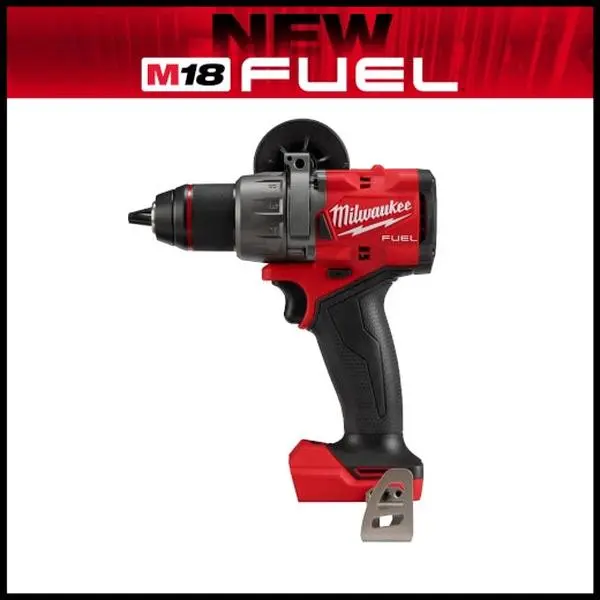 Milwaukee 2904-20 M18 FUEL™ 1/2" Brushless Cordless Hammer Drill/Driver - Cordless Power Drill with Metal Chuck, Battery Packs, Enhanced Safety for Power Tools Applications, Brushless Cordless Drill