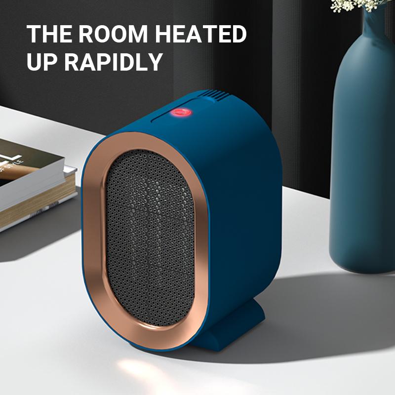 Mini Space Heater for Indoor Use Portable Desk Heater with PTC Ceramic Heating 1s Instant Heat 40°C Constant Temperature Tip-Over & Overheat Protection Quiet No Light Small Electric Heater for Office Bedroom Home