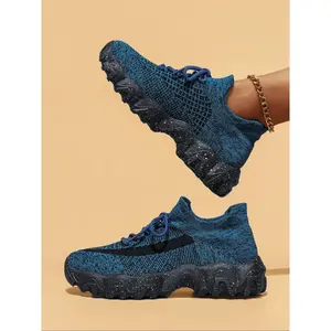 Women's Fashionable Lace Up Low Top Sneakers, Casual Breathable Comfortable Sports Running Shoes, All-match Basic Shoes for Daily Wear