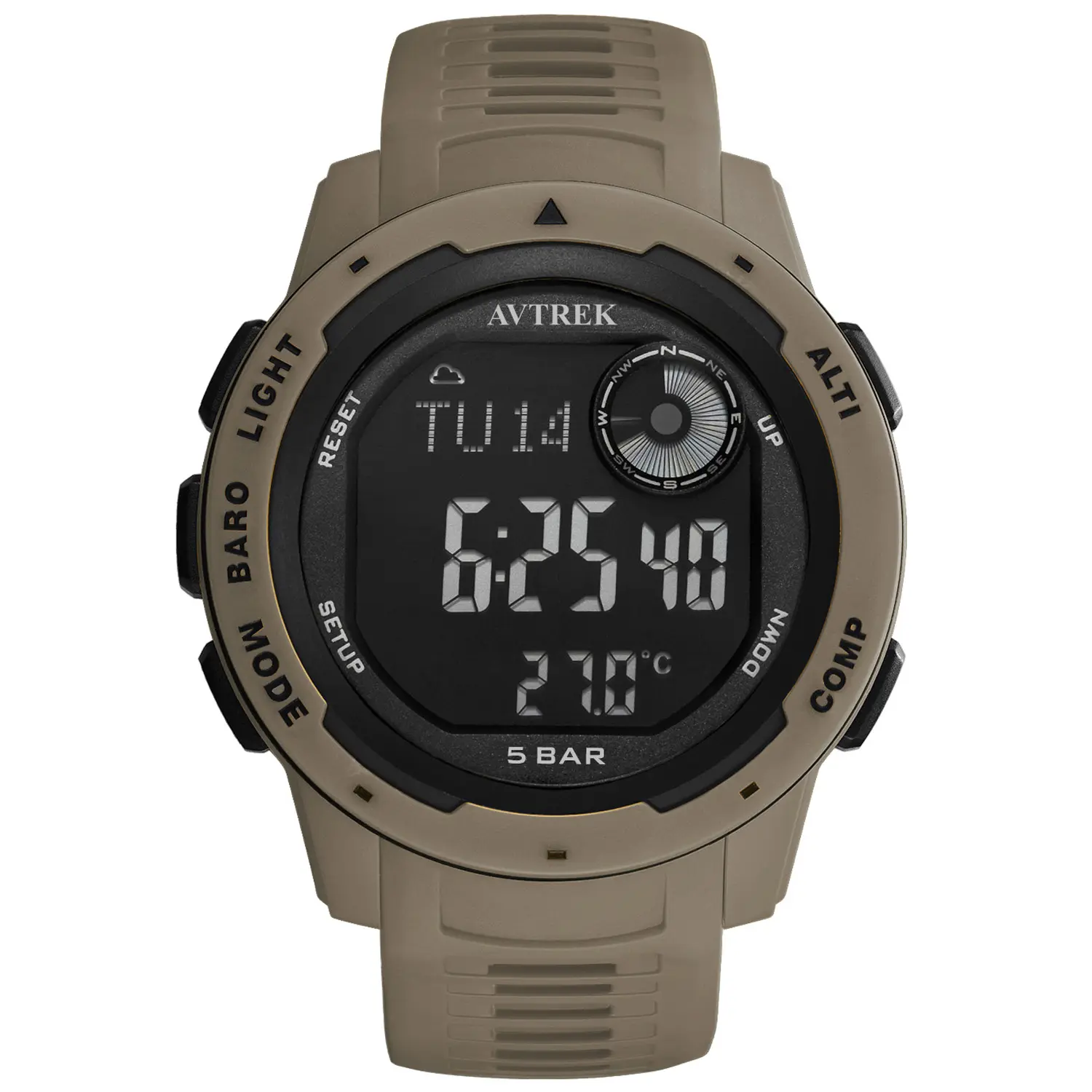 AVTREK Multifunctional Digital Watch for Men, Modern Tactical Sports Watch with Altimeter & Compass, 50M Waterproof for Outdoor Hiking, Electronic Watch,camping essentials,travel essentials,summer outfits,back to school,dorm essentials,back to school