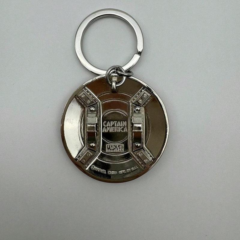 Marvel Avengers Officially licensed 3D Metal Keychain 1PC - Thor's Hammer, Captain America Shield & Avengers Logo - Zinc Alloy Bag Charm & Collectible Gift