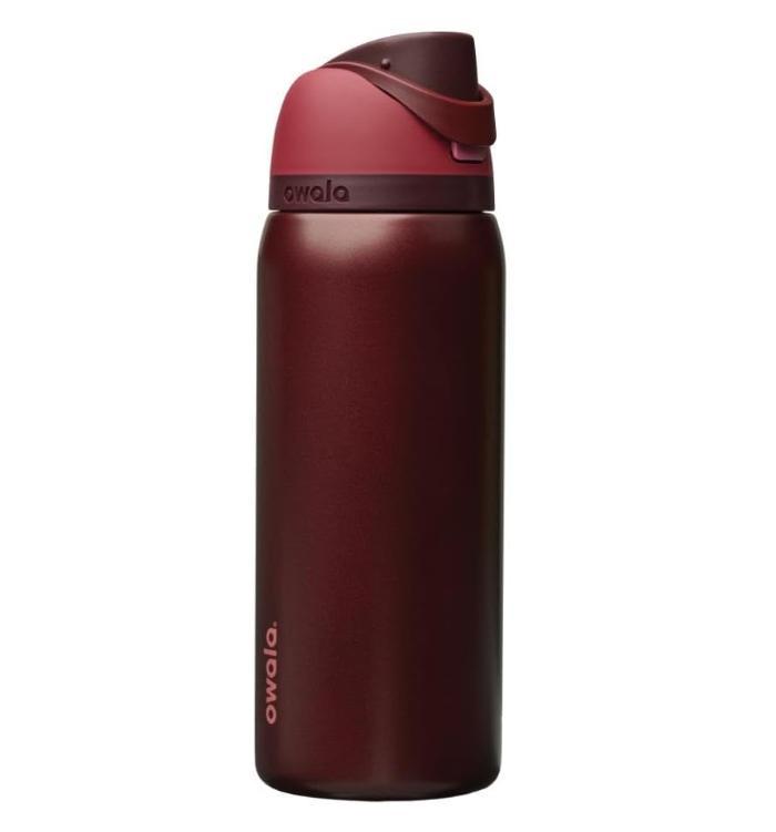2026 Valentine Gift Owala Black Cherry Edition FreeSip Insulated Stainless Steel Water Bottle 24/32oz Aesthetic Drinkware for Sport Lovers, Urban Outfitters Bottle