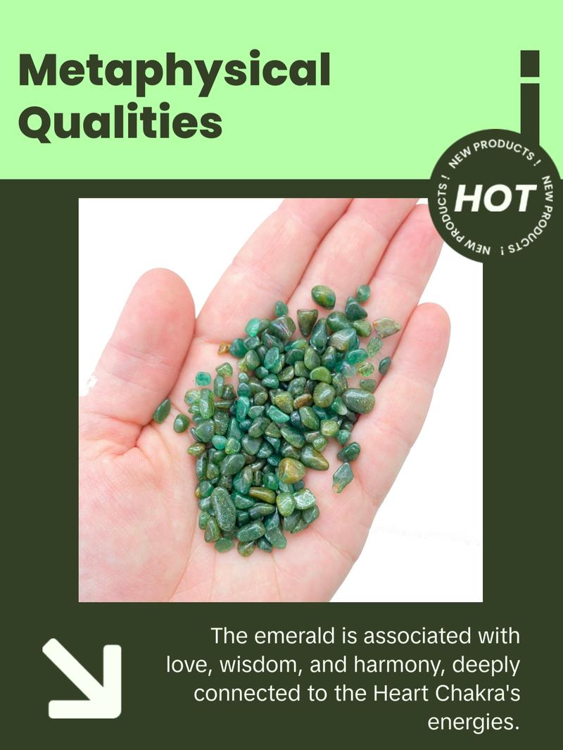 Emerald Gem Bottle (Grade AA) - Polished Chips of Emerald Crystals