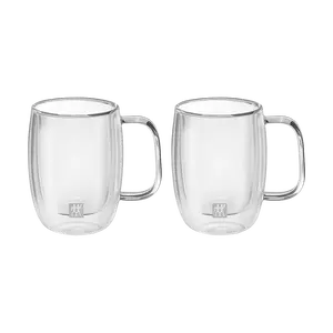 ZWILLING Sorrento Plus Espresso Double Wall Glass Cups 2-Piece Set 134ml - Insulated Shot Glasses for Coffee Lovers