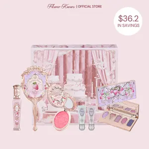 Flower Knows Lilac Sweet Set - Strawberry Rococo Full Face Makeup Set with 7 Items, Lipgloss, Blush, Eyeshadow, Primer, Mirror and Wrapping Box, Purple Style, Perfect for Gifts Flower Knows Lilac Sweet Set - Strawberry Rococo Full Face Makeup Set with 7 Items, Lipgloss, Blush, Eyeshadow, Primer, Mirror and Wrapping Box, Purple Style, Perfect for Gifts