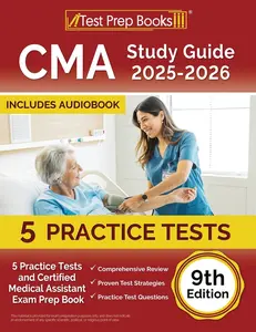 USED-CMA Study Guide 2025-2026: 5 Practice Tests and Certified Medical Assistant Exam Prep Book [9th Edition] by Morrison, Lydia (Paperback)