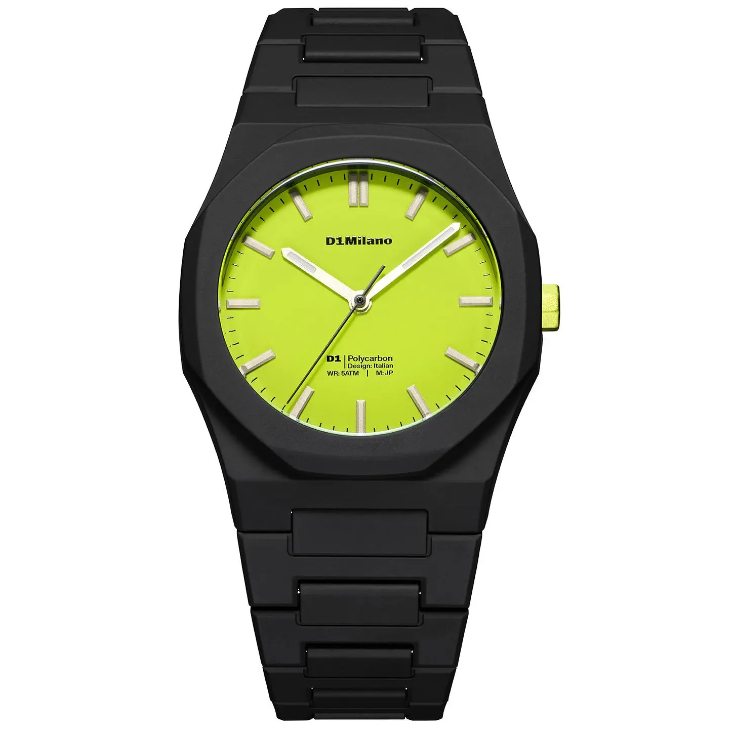 D1 Milano Polycarbon 40.5mm Watch in Black & Yellow