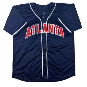 Ronald Acuña Jr. Atlanta Baseball Unisex Baseball Jersey, Navy & Red #13 Autographed Design, Perfect Collector’s Gift for Sports Fans