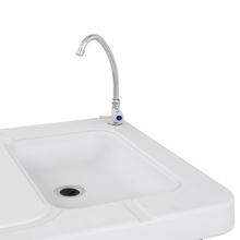 VINGLI Outdoor Folding Fish and Game Cleaning Table w/Sink| Portable & Durable, Standard Garden Connection, Upgraded Drainage Hose, Stainless Steel