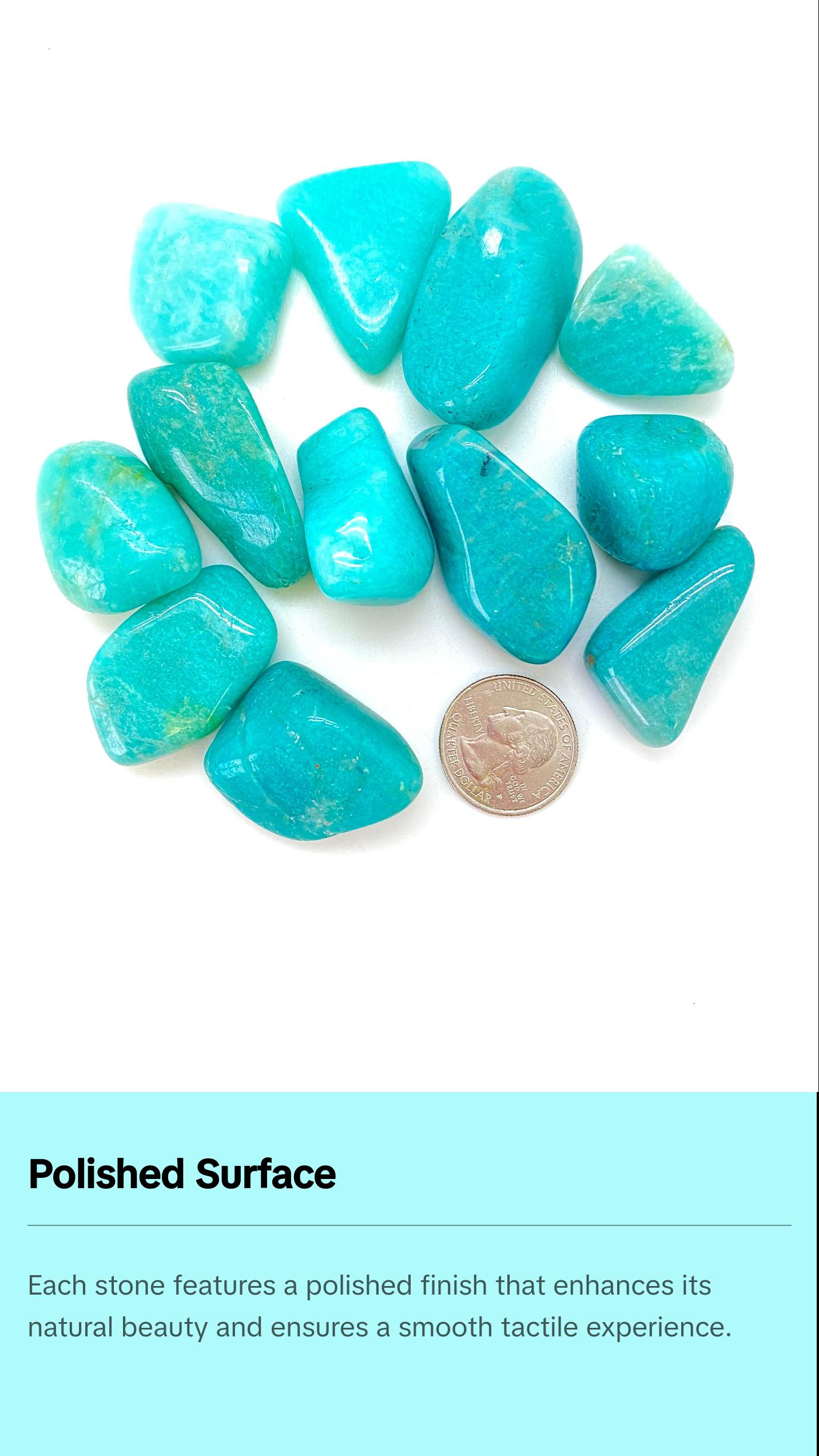 Amazonite Tumbled Stone - Polished Natural Amazonite Crystal