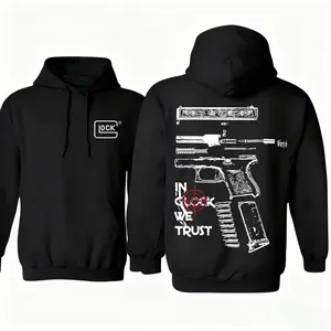 IN GLOCK WE TRUST Hoodie – Double-Sided Multi-Color Graphic Pullover, New Design Streetwear Hoodie for Men & Women, Casual Menswear Hoodie quarter zip georgia outfit unisex style soulja boy truck fit clothes cotton gift tee gorlock destroyer shirt