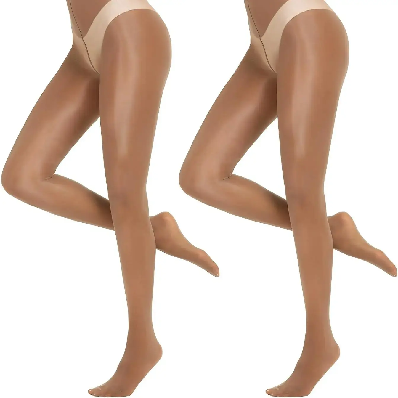 Women's High Waist Elegant Tights - Shiny Sheer Silk Comfort Stockings, Oil Shimmery Nylons, Silky Spandex Elastic Dressy Legwear for Spring, Dance, Everyday Wear, Chic, Women's Fashion, Hip Lifting