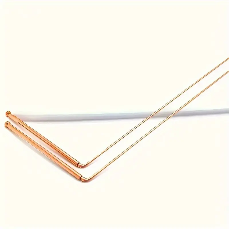 Copper Dowsing Rods - 99.9% Pure Copper 2PCS Divining Rods - Probing for Ghost Hunting Tools, Divining Water, Treasure, Buried Items Etc