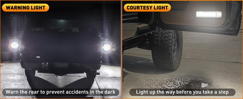 Nilight 2PCS LED Interior Door Panel Light Courtesy Warning Lights White Beam Plug and Play Compatible with Chevy GMC C/K Silverado Sierra 1500 2500 3500 HD Suburban Cadillac Escalade Hummer H2