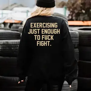 Exercising Just Enough To Fight Gym Humor Shirt