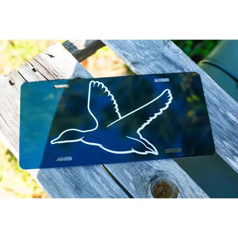 Black Mallard License Plate - car tagns