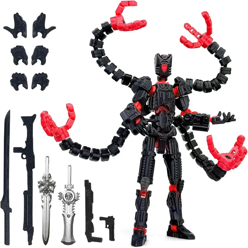 T13 Assembly Completed Action Figure 3D Printed Multi-Jointed Movable Nova 13 Robot d13 Accessories Best Birthday Festival Gift Desktop Decorations for Game Lovers