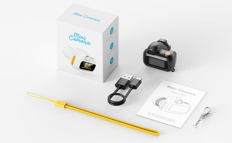 [Valentine's Day Gift] Mini Keychain Digital Camera with 64GB Card 1080P HD 8MP Lens Video Recorder Flash & 0.96" LCD Screen Portable Handycam for Travel Concerts Instant Party Kids Perfect Gift