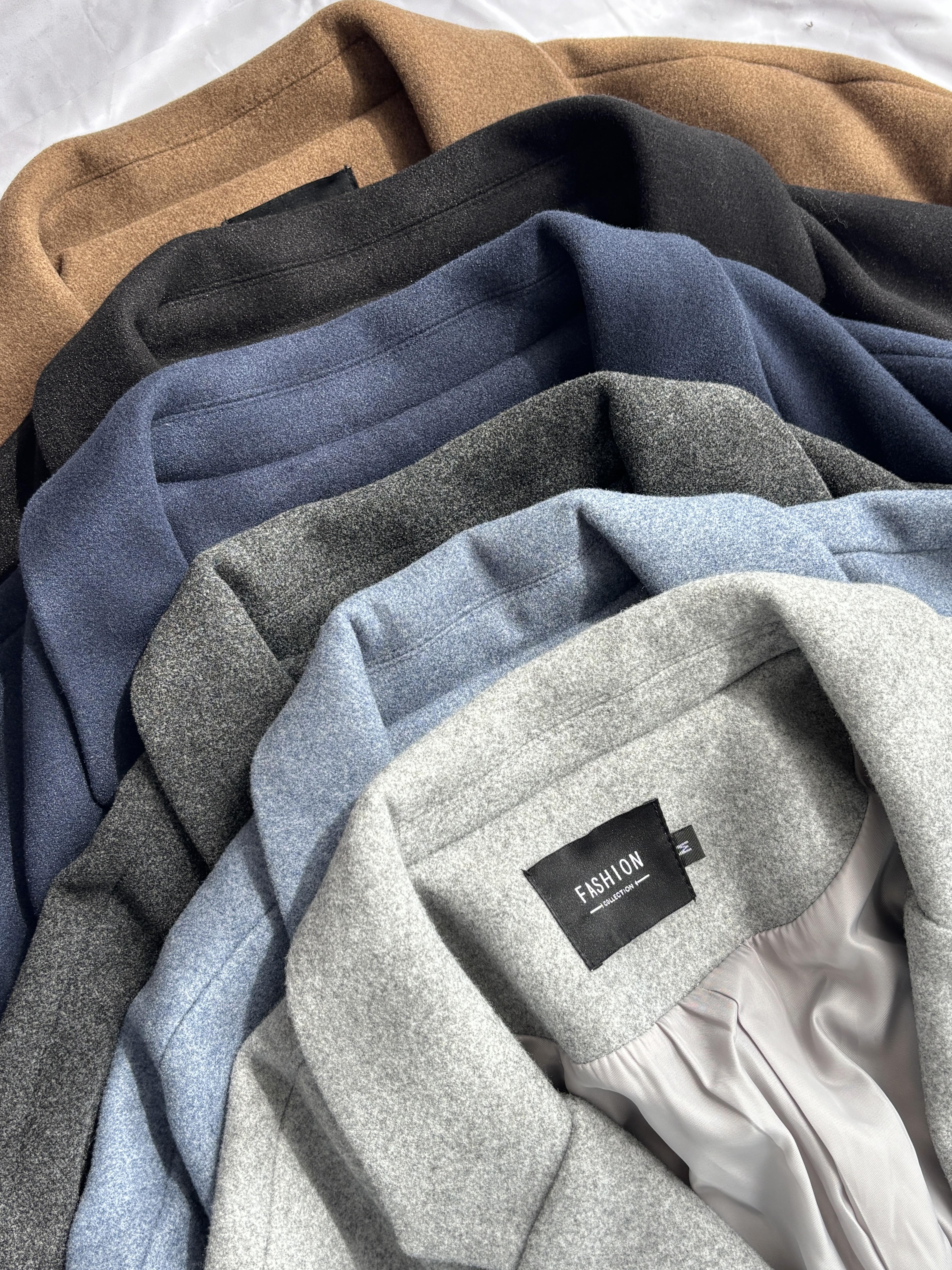 Chouyatou Women's Winter Double-Breasted Long Wool Coat Black Casual Notched Lapel Long Coat for Daily Life & Office Wear Womenswear Basic SpringStatements