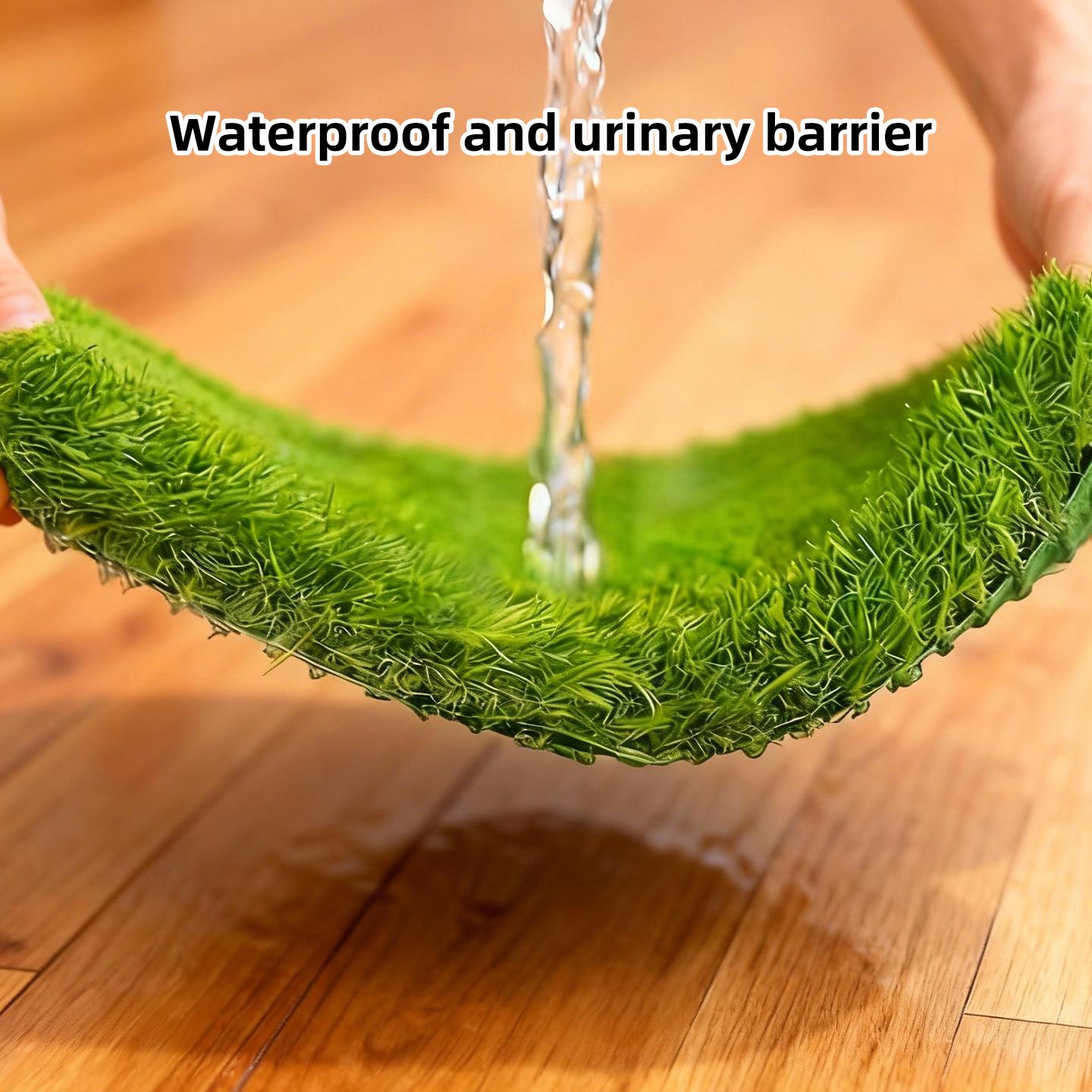 Washable Reusable Dog Training Mat - Odor-Resistant Realistic Lawn Design, Indoor Puppy Potty Solution, Convenient Cleaning Hygiene Pet Care, Absorbent Material Dog House Decoration