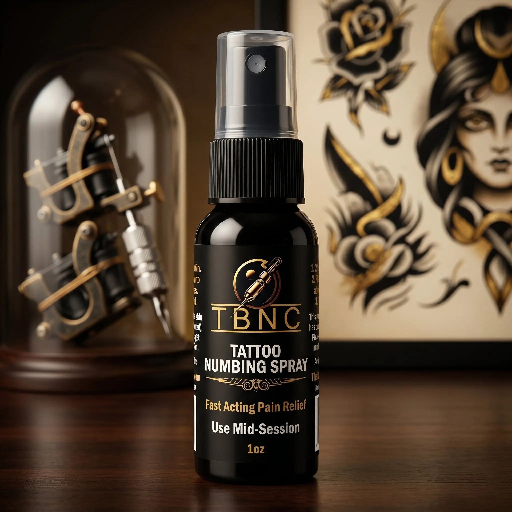 Tattoo Numbing Spray | Pain-Free Tattoos & Piercings (Fast Acting 5% Lidocaine) | Instant Pain Relief Lidocaine Spray