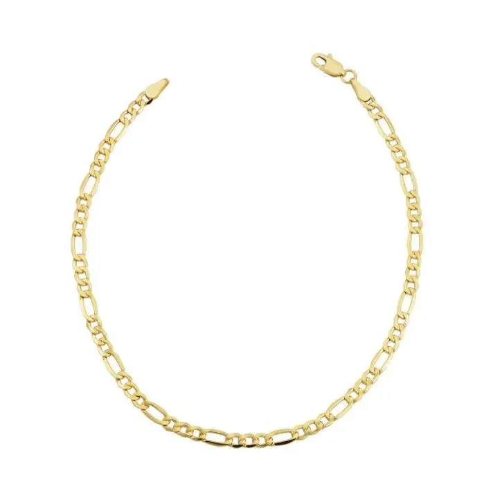 10k Yellow Gold 3.5-millimeter Figaro Bracelet