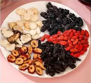 Five Treasures Tea Kidney-Nourishing Ginseng Energizing 60-bags Pack with Red Dates Goji Berries Mulberries for Daily Wellness