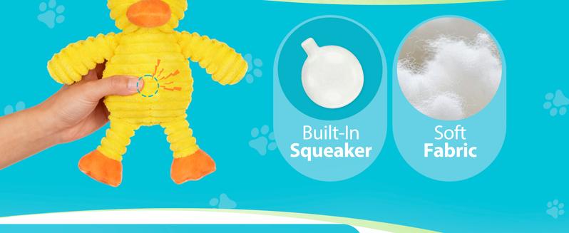 PrimePets Dog Toys, 5 Pack, Plush Dog Squeaky Toys, Assortment Value Bundle Animal Pet Toy for Small Medium Large Dogs, Stuffed Puppy Chew Toy, Cute Dog Gift Toys