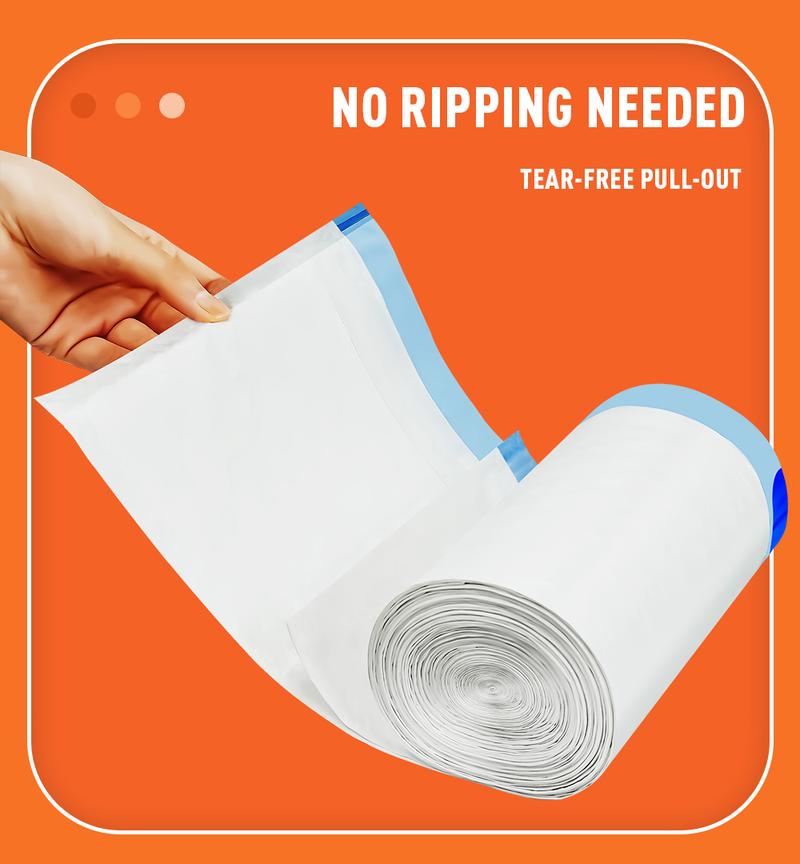 150 Bags 13 Gallon Boxed Disposable Non Tear Garbage Bag Puncture Tear Resistant Trash Bags, ODOR ELIMINATORTECHNOLOGY Kitchen Drawstring Garbage Bags Fresh Clean Scent With Lemon Mint Scent, 150 Count Easy To Usedrawstrings More Durable