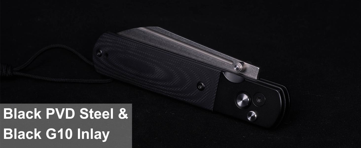 Artisan Cutlery Holm (1875P-BG) AR-RPM9 Steel Blade Black G10 Inlay Handle Folding Knives for Everyday Carry and Survival Gear Survival Equipment