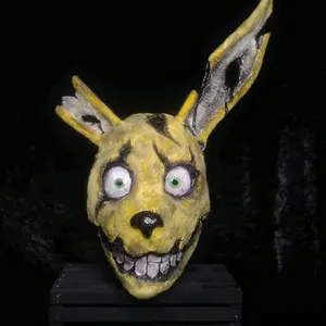 The Rotten Gold Rabbit Mask Paper Mache